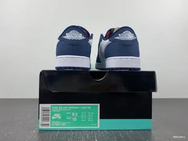 Cheap TBK Midnight SB CJ7891-400 Jordan 1 Low Navy 0406